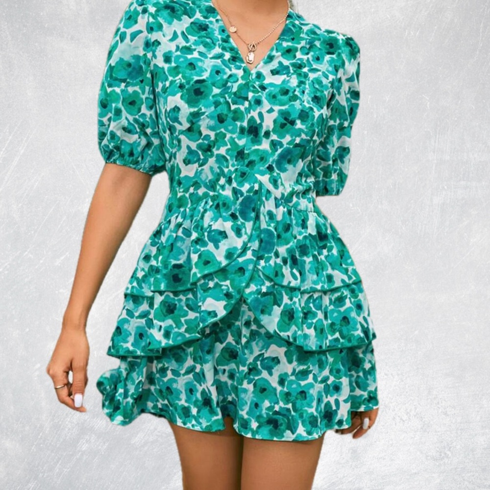 Floral Green Dress